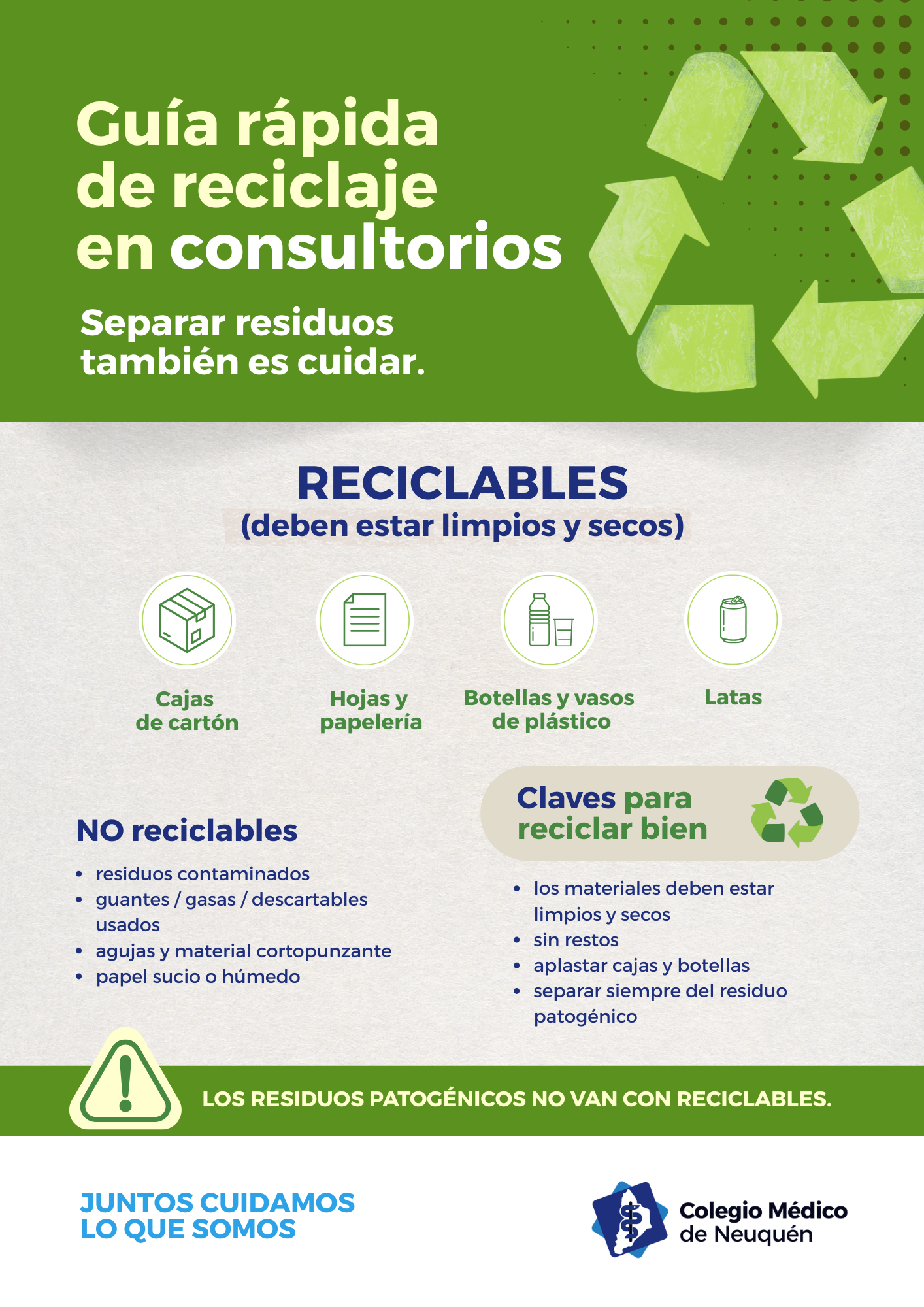 guía rápida de reciclaje en consultorios