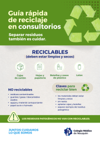 Guía rápida de reciclaje en consultorios